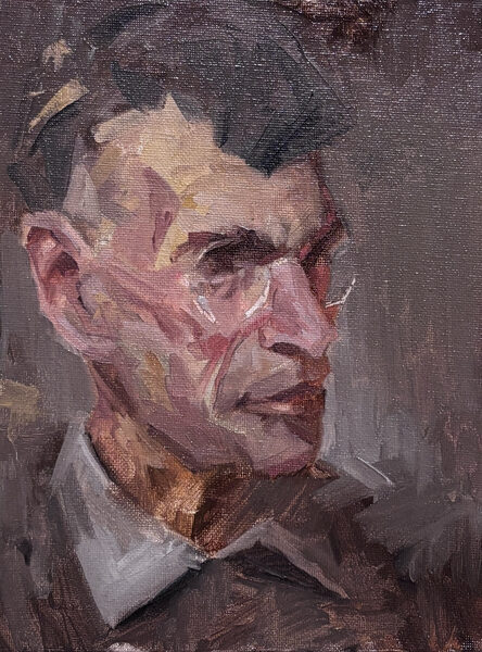 Study after Nicholas Uribe. 18 × 24 cm. Oil on panel. 2026