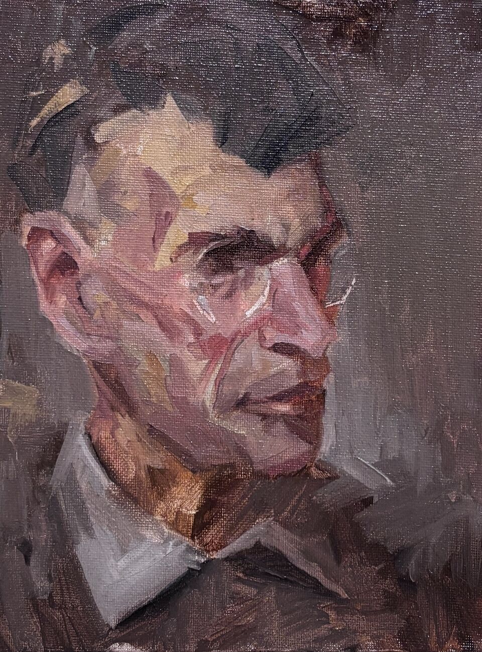 Study after Nicholas Uribe. 18 × 24 cm. Oil on panel. 2026